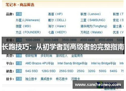 长跑技巧：从初学者到高级者的完整指南